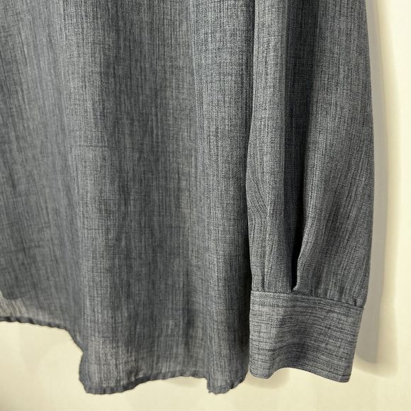 Vintage Husky Club Shirt Button Up Gray Blue Embroidered Men's Size Large - Picture 8 of 11